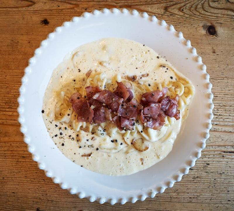 Falukorv with Caramelized Onions and Cream Sauce