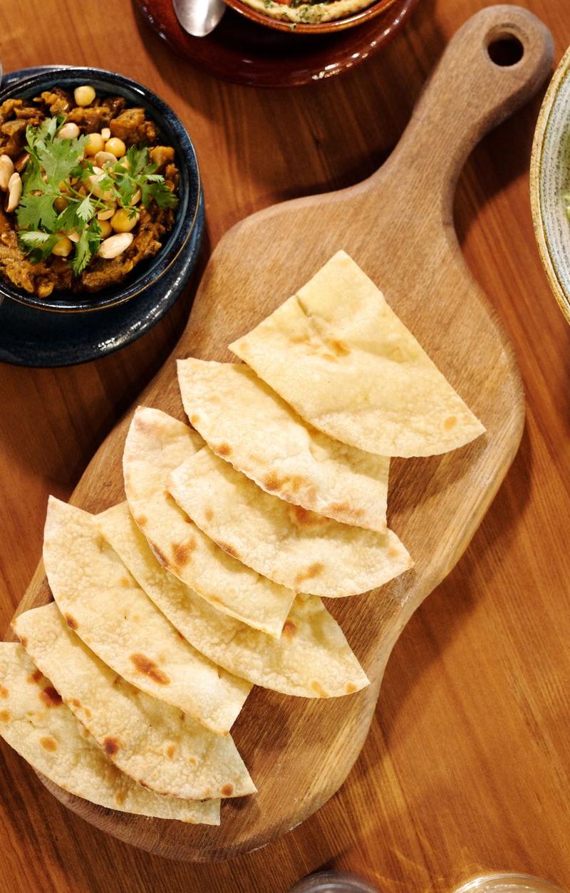 Fattoush Bowl with Crispy Pita & Baba Ganoush