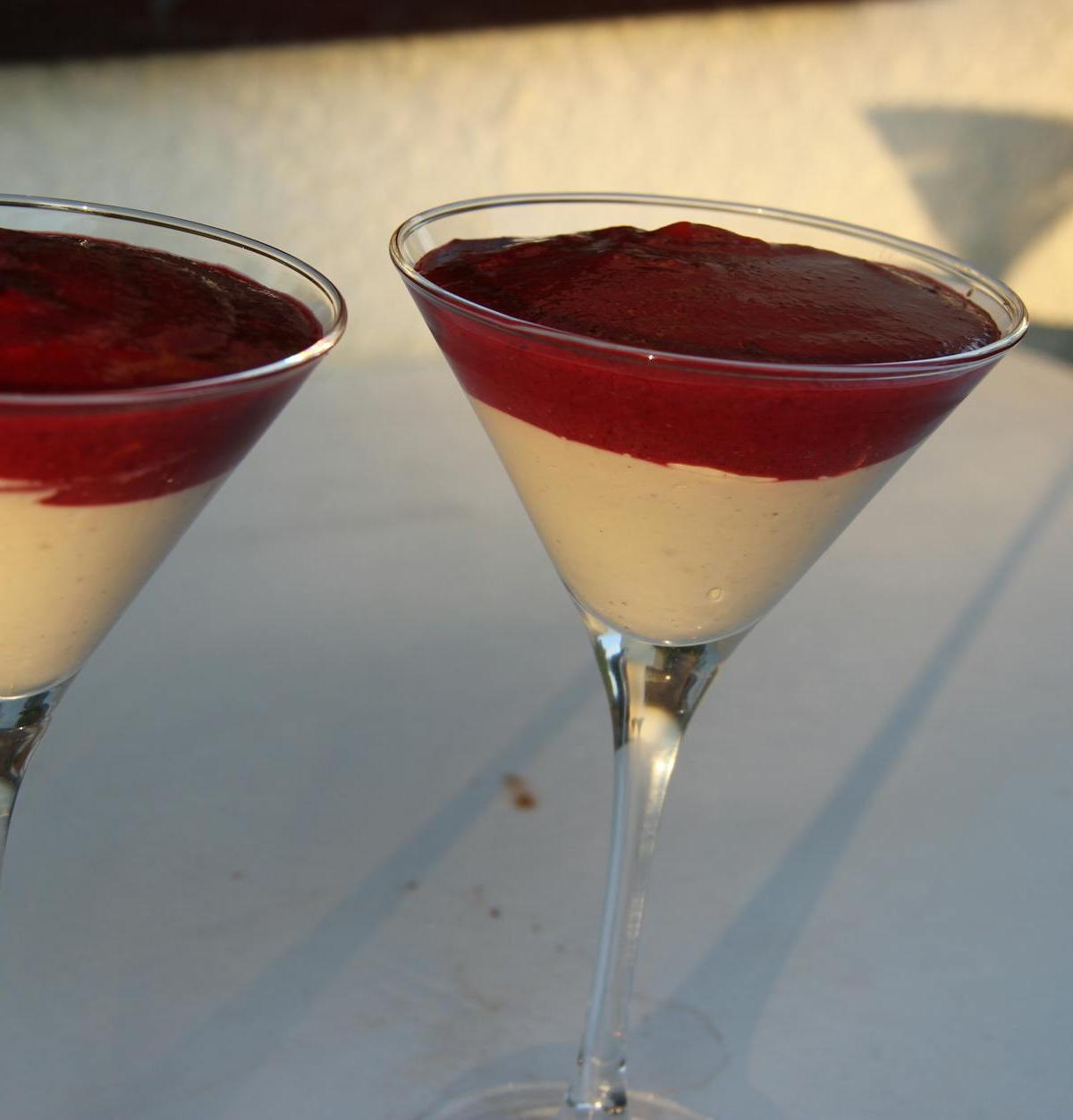 15-Minute Panna Cotta with Berry Sauce