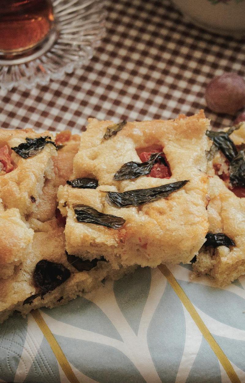 20-Min Focaccia Barese with Tomato & Olives