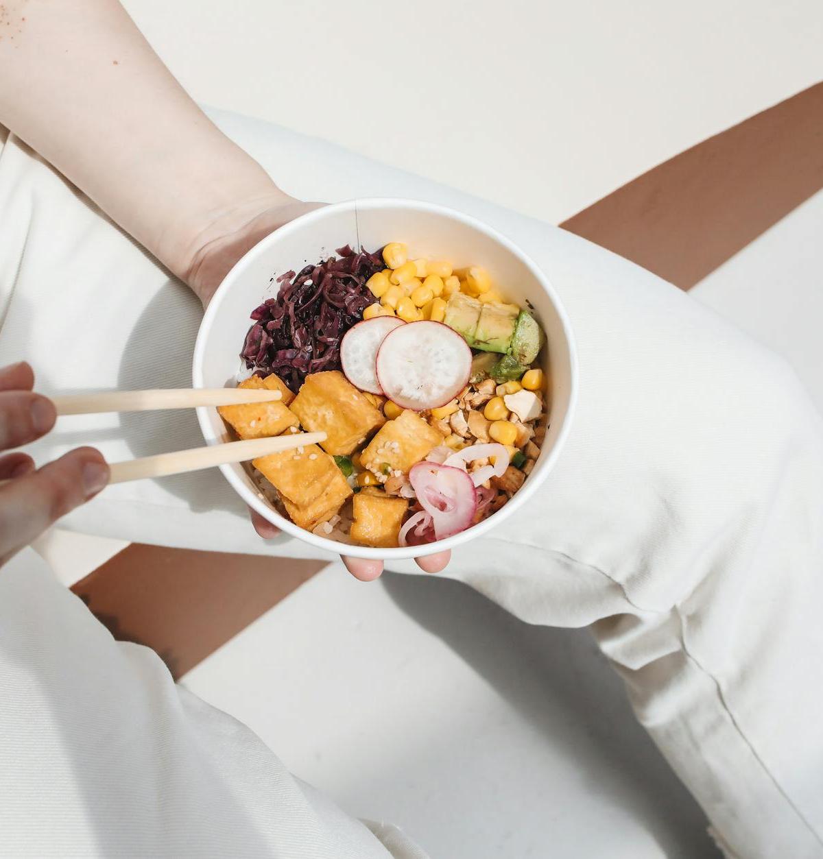 Forbidden Rice Bowl with Crispy Tofu