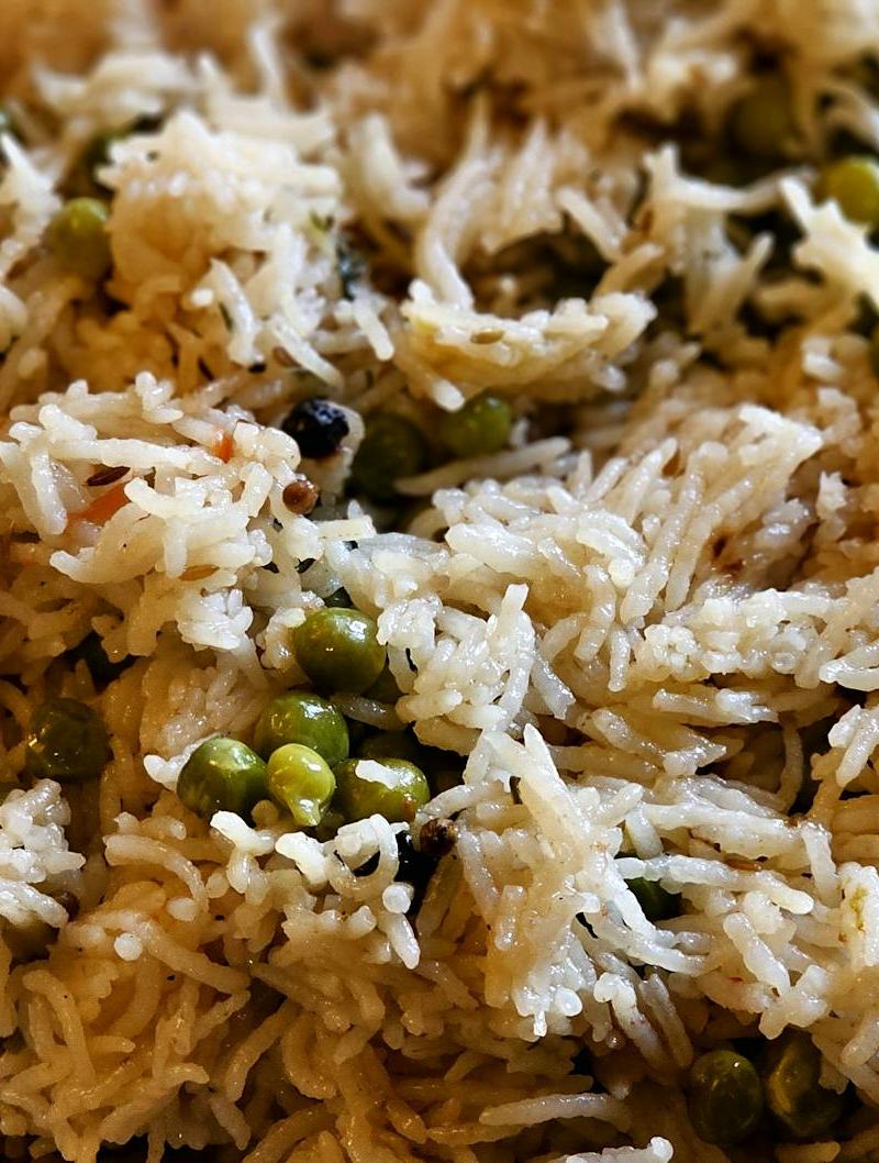 20-Min Fragrant Pea & Carrot Pulao