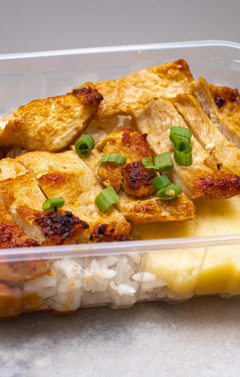 Grilled Chicken with Rice, Beans & Potatoes