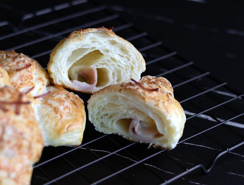 French Ham and Cheese Croissants