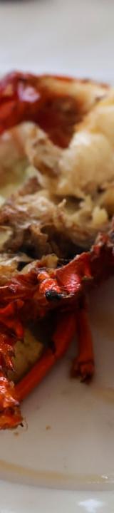 Garlic Butter Grilled Lobster with Garden Salad
