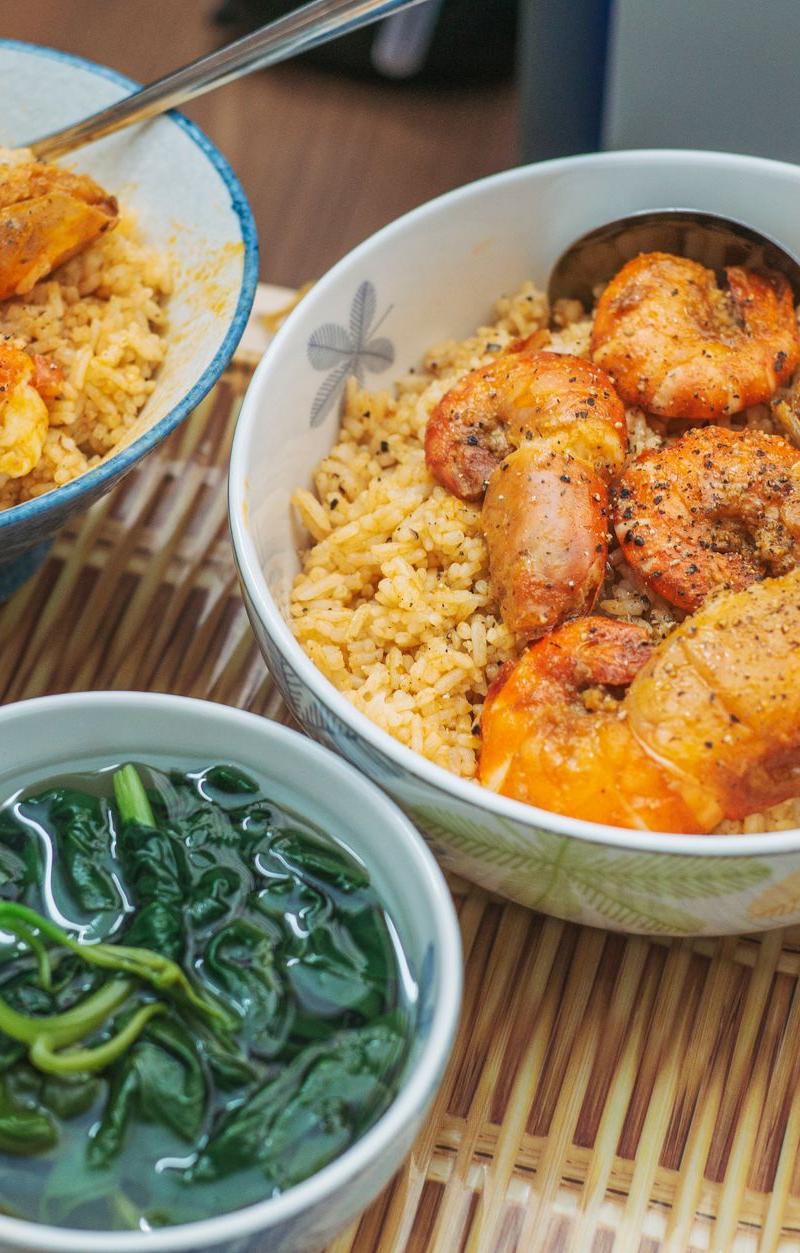 Garlic Butter Shrimp Rice Bowl