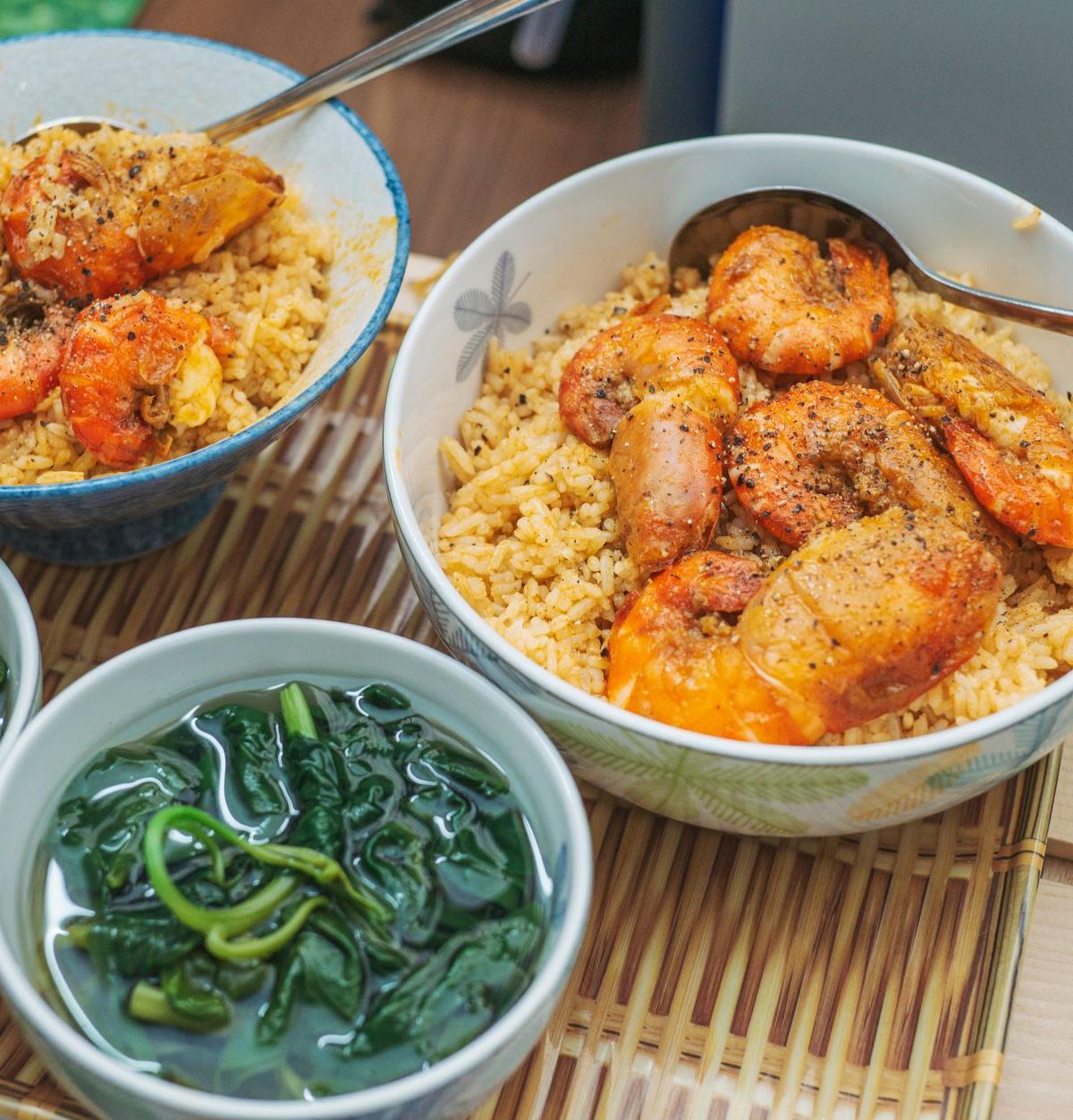 Garlic Butter Shrimp Rice Bowl