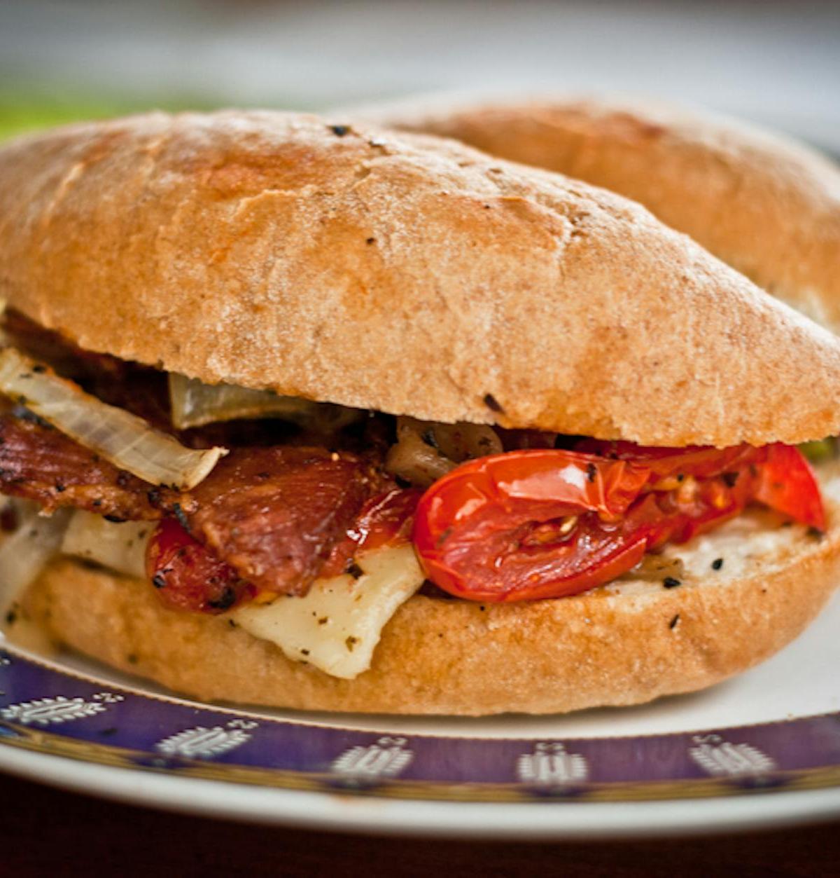 10-Min Garlic Pork Bifana Sandwich