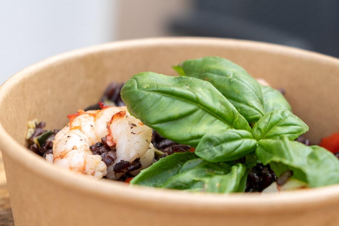 15-Min Garlic Shrimp & Avocado Rice Bowl