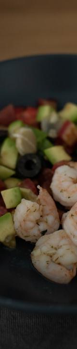 Garlic Shrimp Bowl with Lime Dressing