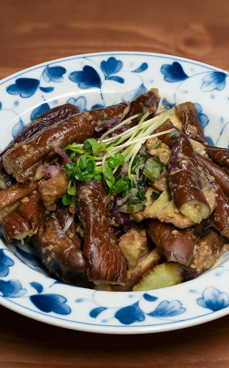 Garlic Soy Braised Eggplant