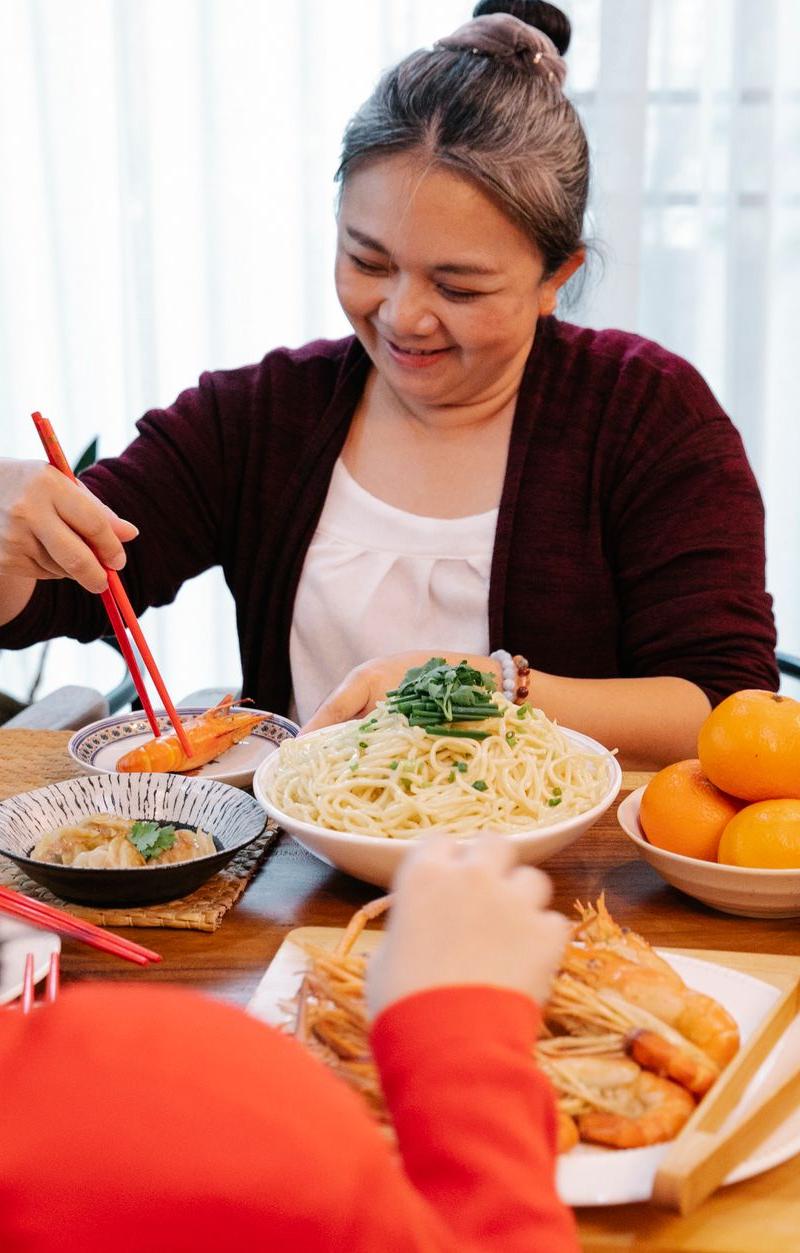 Garlic Steamed Prawns with Glass Noodles