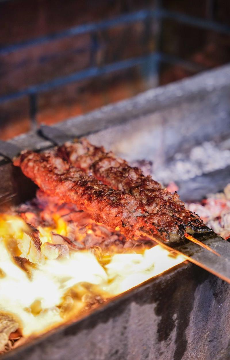 20-Min Garlicky Beef Kebab with Tahini