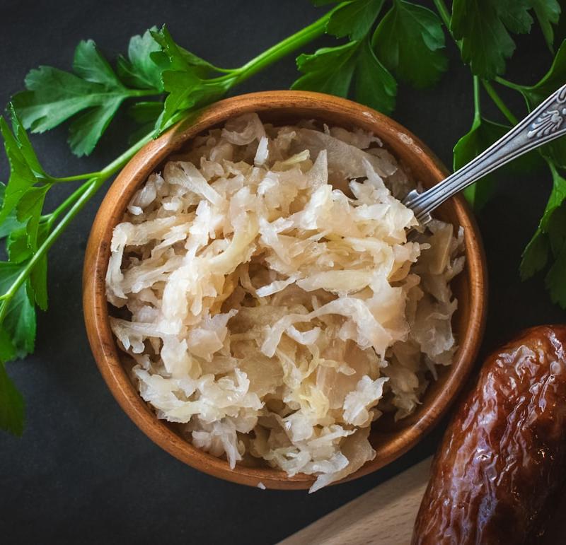 German Sausage Board with Sauerkraut & Spuds
