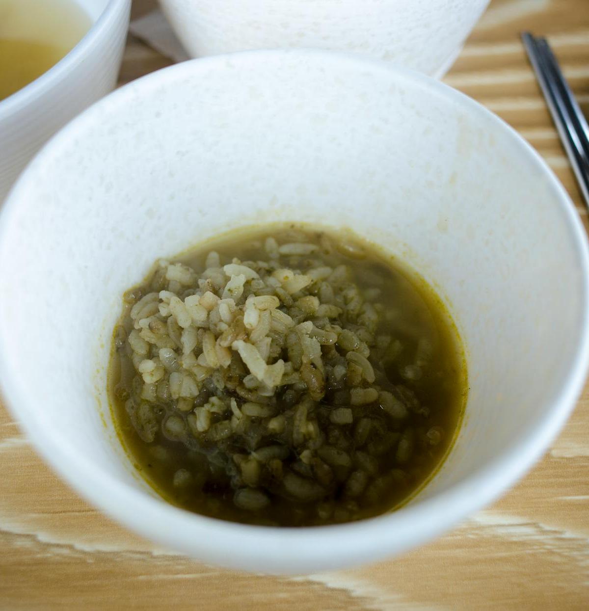 10-Min Ginger Scallion Congee with Miso Broth