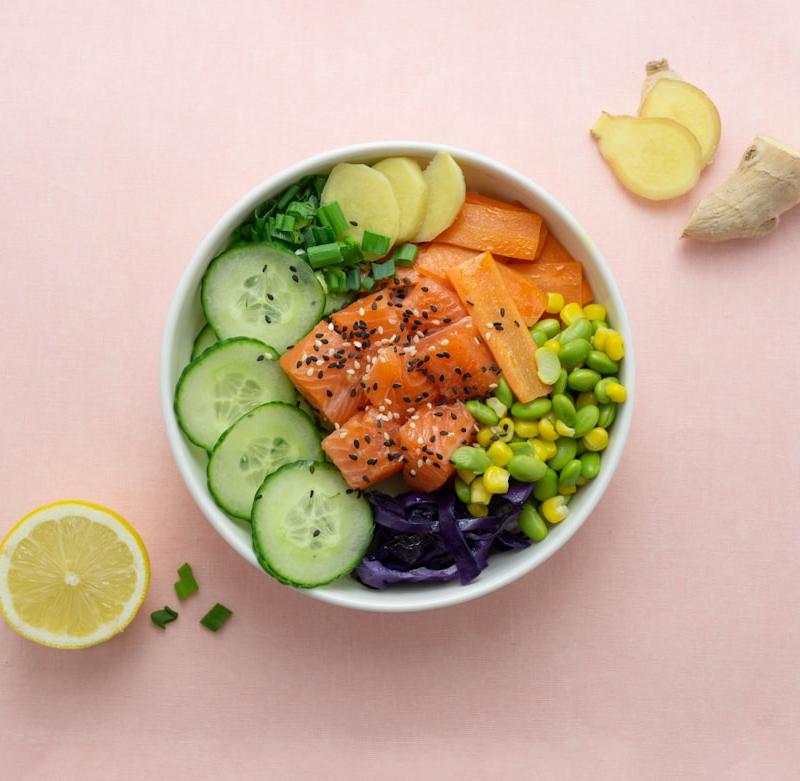 Ginger-Soy Salmon Rice Bowl