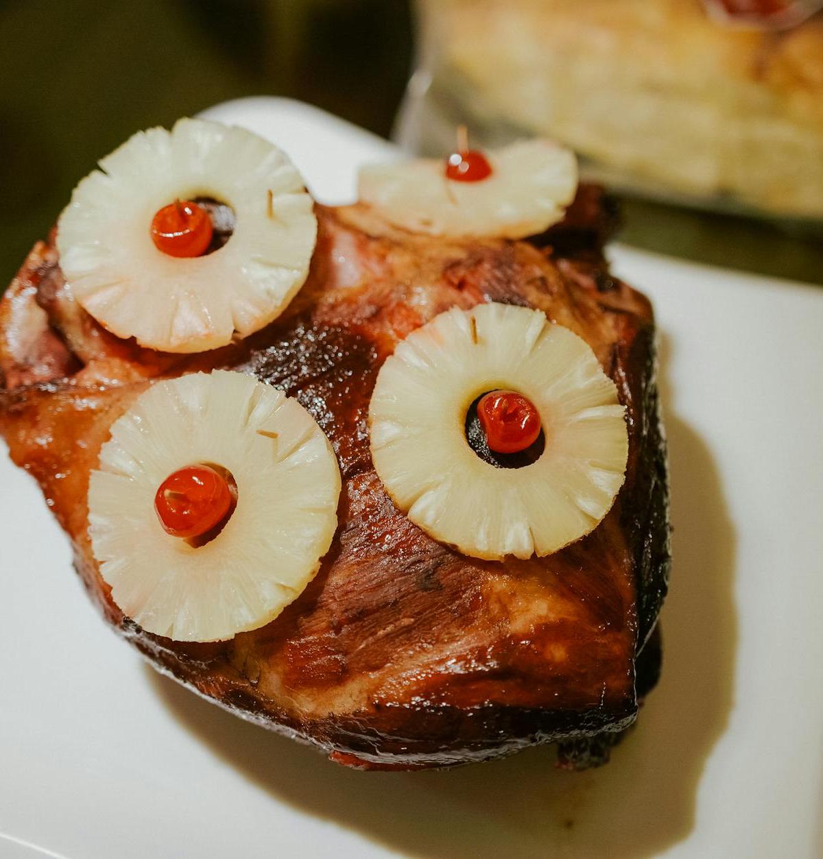 Glazed Gammon with Roasted Pineapple