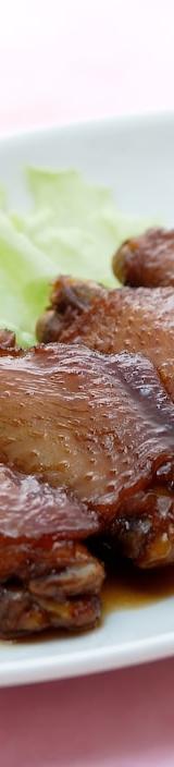 Glossy Soy Chicken Wings with Crispy Lettuce