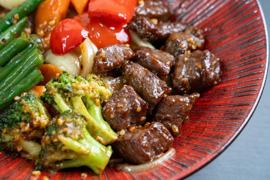 Gochujang Beef Skewers with Charred Vegetables