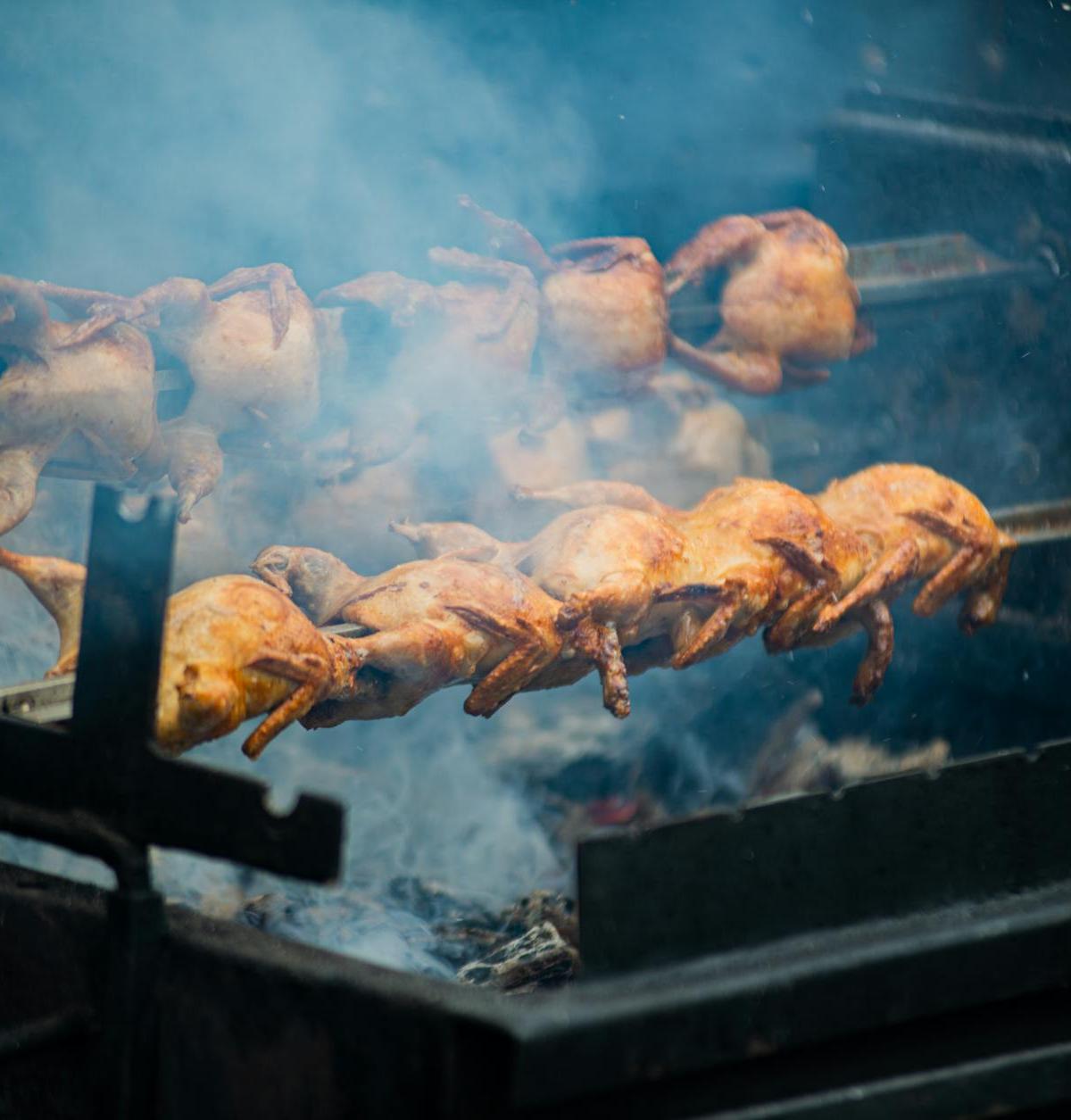 Golden BBQ Smoked Chicken with Crispy Skin