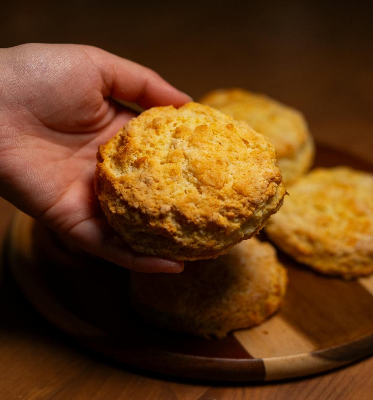 Golden Cheddar Garlic Butter Biscuits