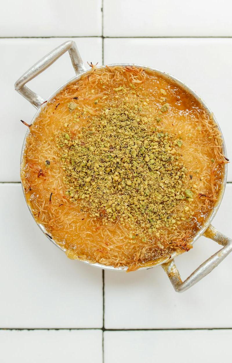 Golden Cheese Konafa with Hot Syrup