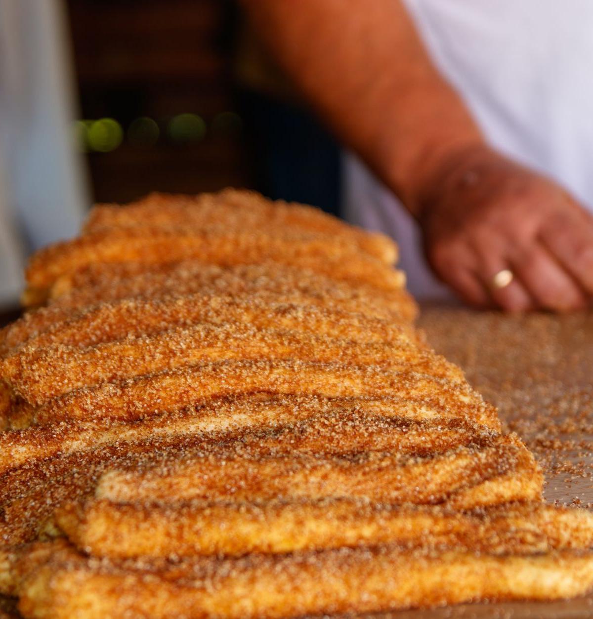 Golden Churros With Cinnamon Sugar & Chocolate