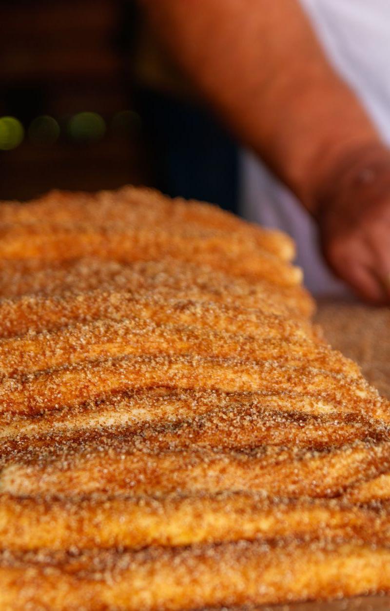Golden Churros With Cinnamon Sugar & Chocolate