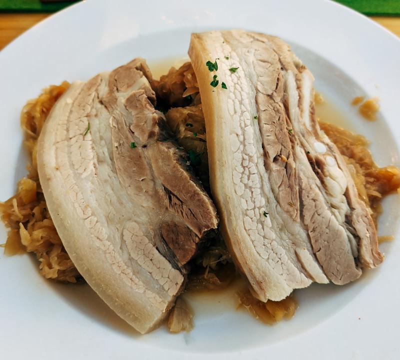 Golden Mangalica Pork with Sauerkraut