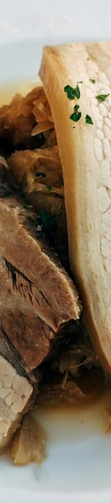 Golden Mangalica Pork with Sauerkraut