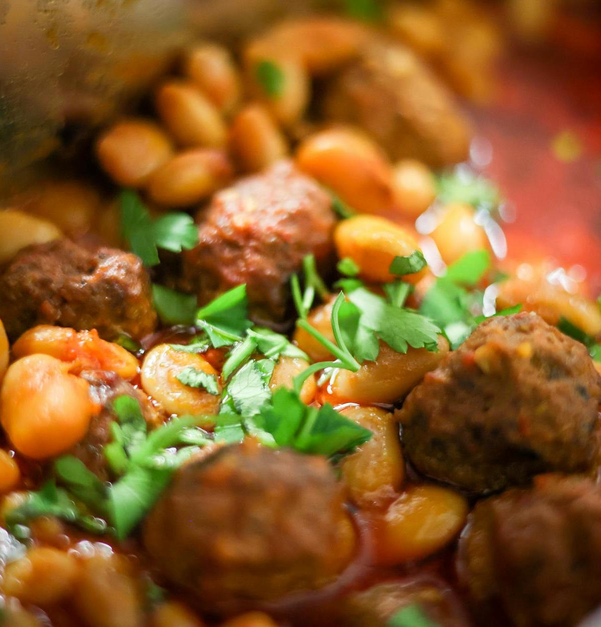 Greek Beans & Meatballs
