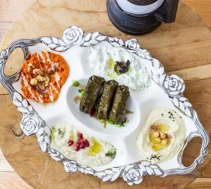 Greek Dolmades & Dip Platter