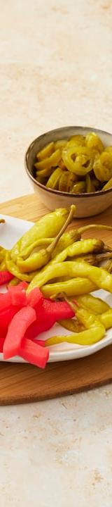 Greek Dolmades Platter with Beans & Pickles