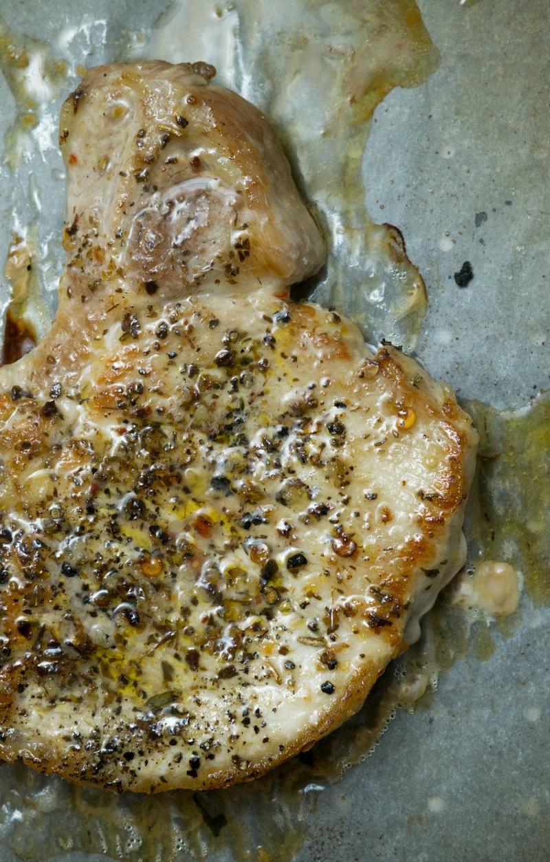 Greek Grilled Pork Chops with Lemon & Oregano
