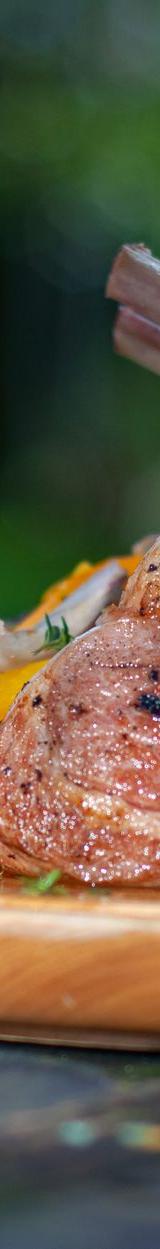 Greek Lamb Chops with Charred Peppers & Onions