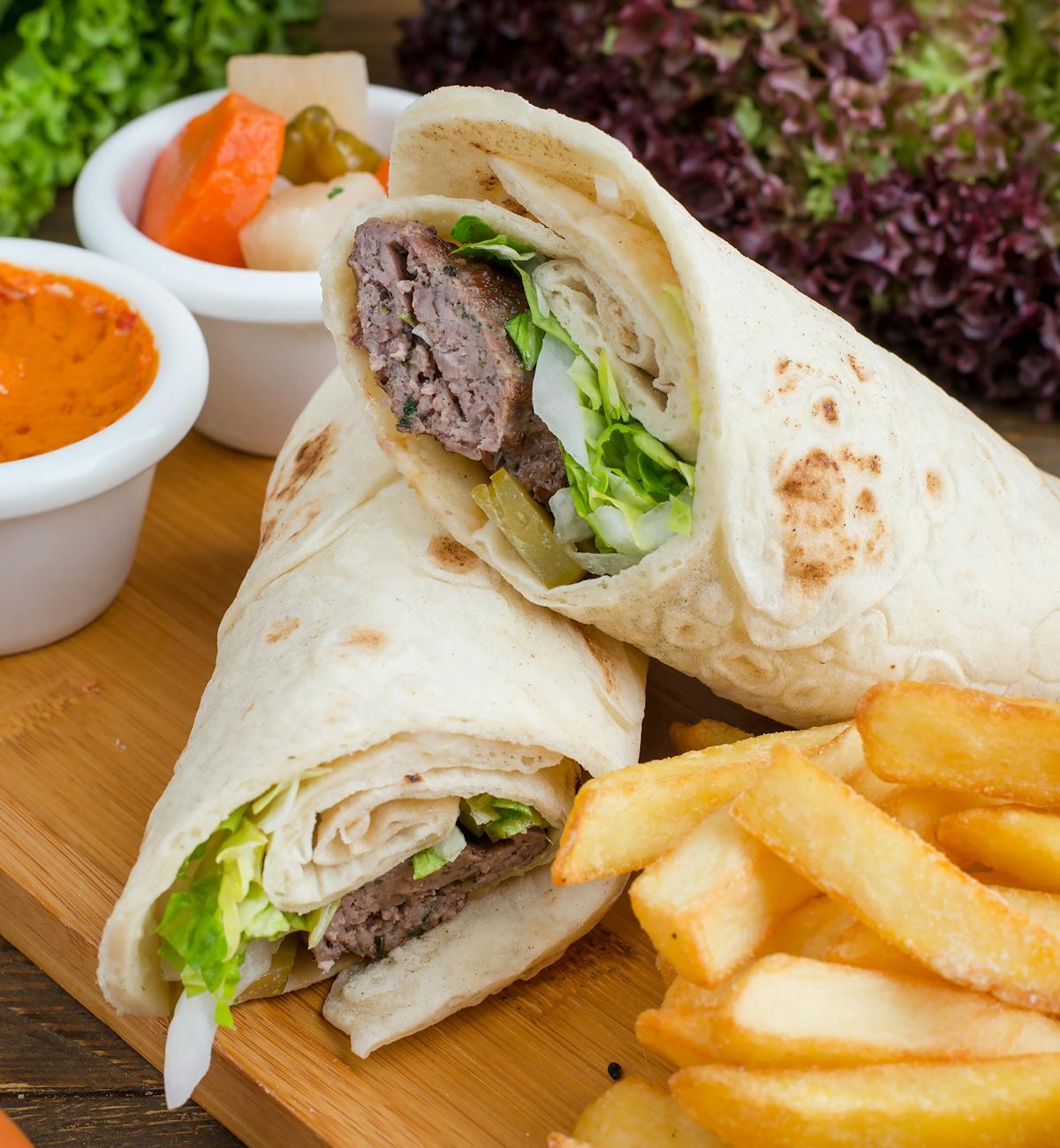 Greek Lamb Meatball Pitas