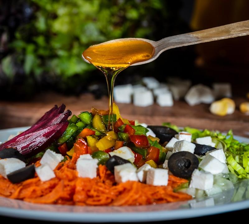 Greek Salad with Crispy Feta