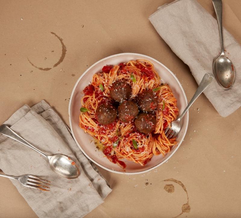 Greek Soutzoukakia with Spaghetti