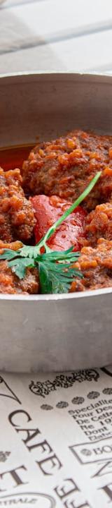 Greek Soutzoukakia with Tomato Sauce