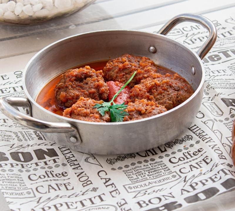 Greek Soutzoukakia with Tomato Sauce
