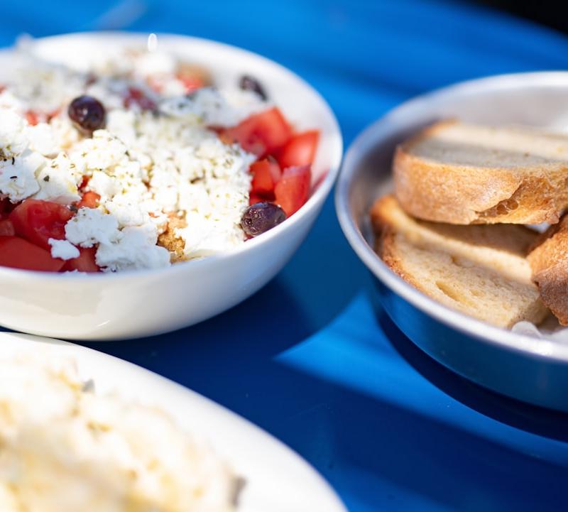 Greek Village Salad with Crusty Bread