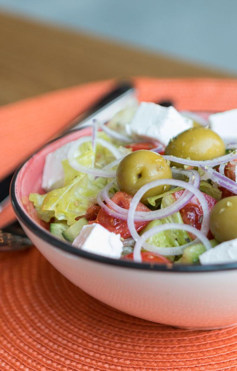 Greek Village Salad with Lemon & Feta