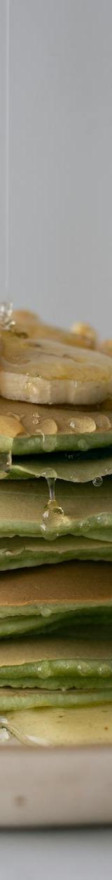 Green Banana Oat Pancakes with Honey & Walnuts