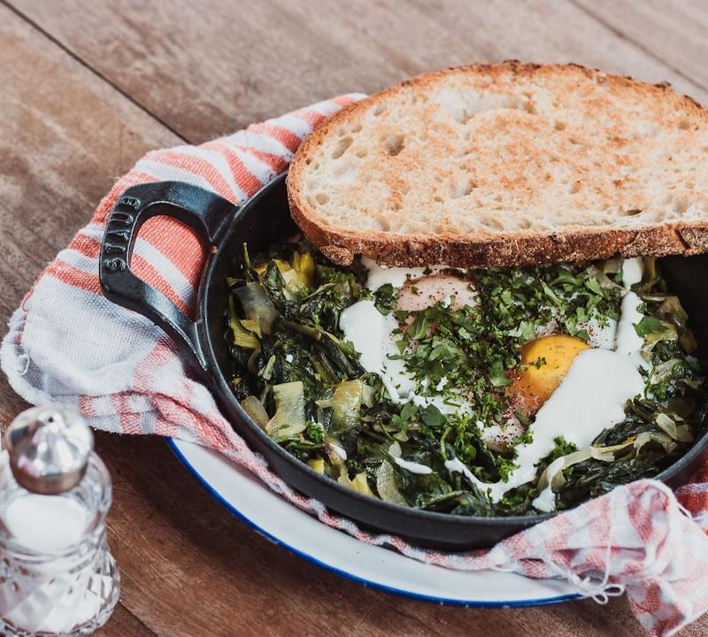 Green Shakshuka with Herbs & Eggs