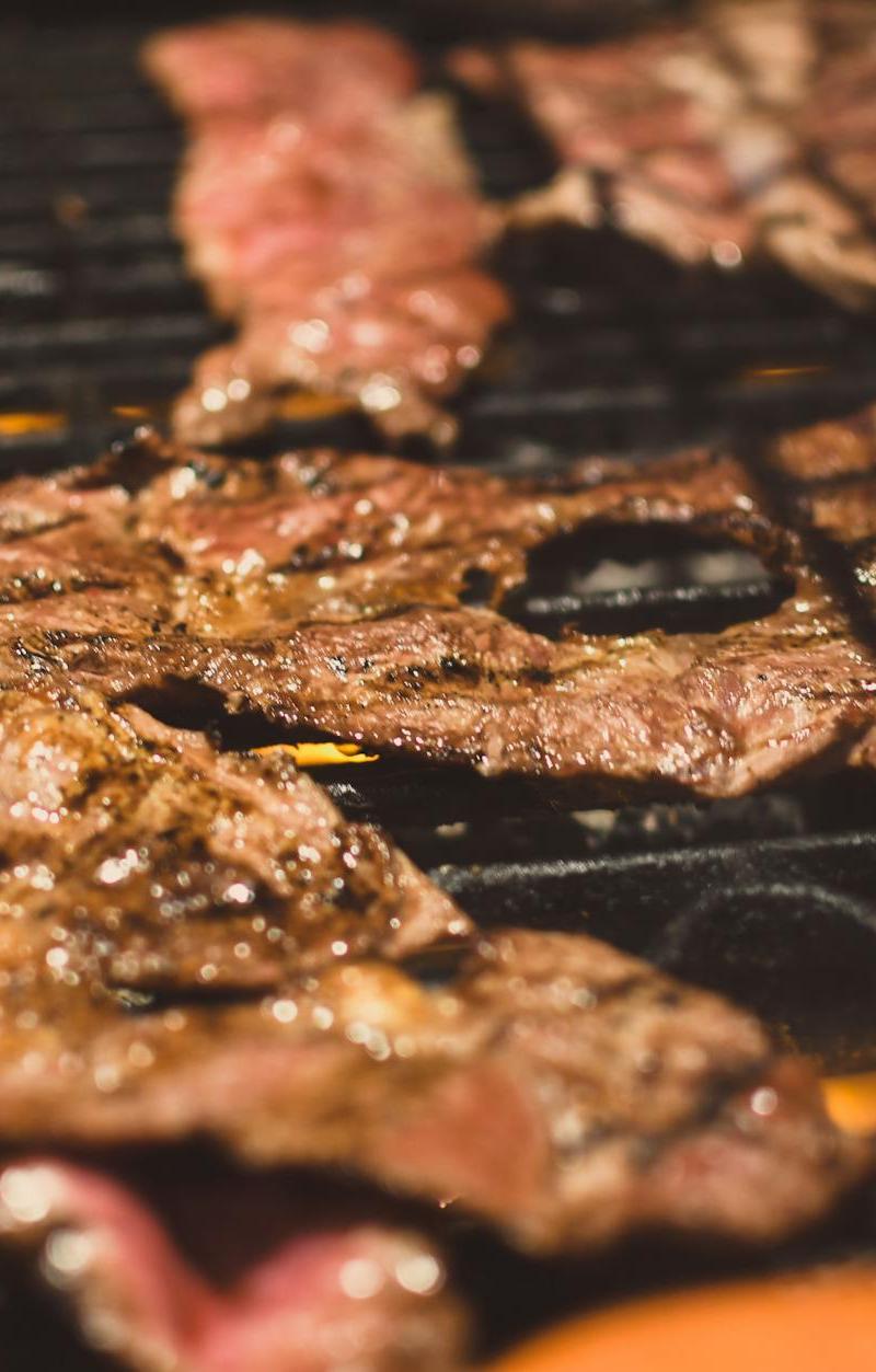 Grilled Arrachera with Charred Tomatoes & Jalapeños