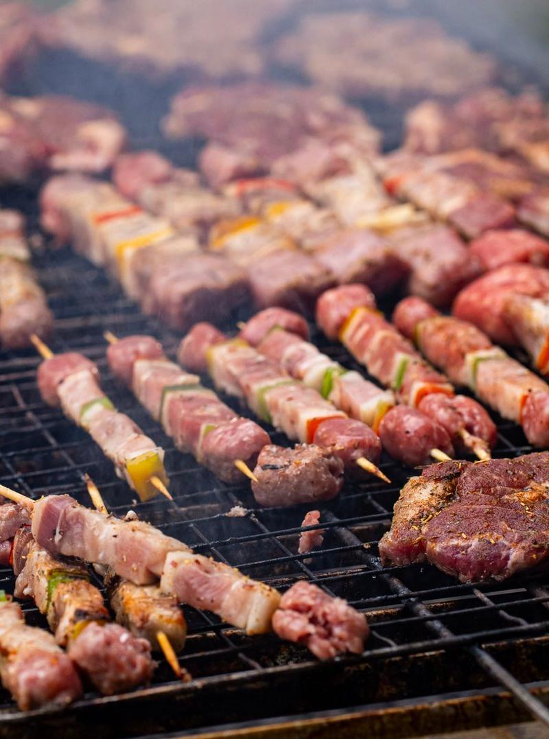 Grilled Beef Kebab with Tahini & Rice
