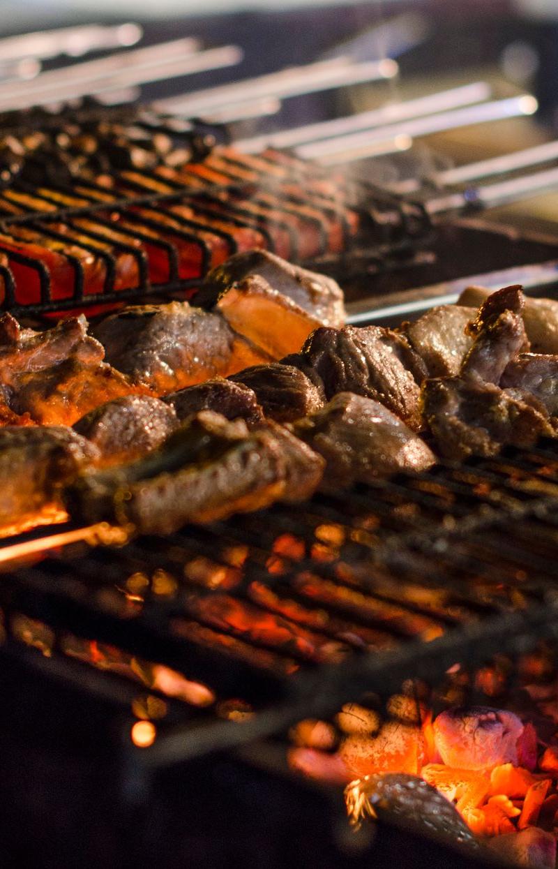25-Min Grilled Beef Skewers with Ají Verde