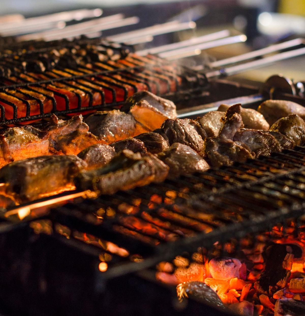 25-Min Grilled Beef Skewers with Ají Verde