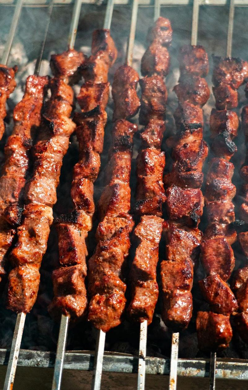 Grilled Beef Souvlaki with Tzatziki