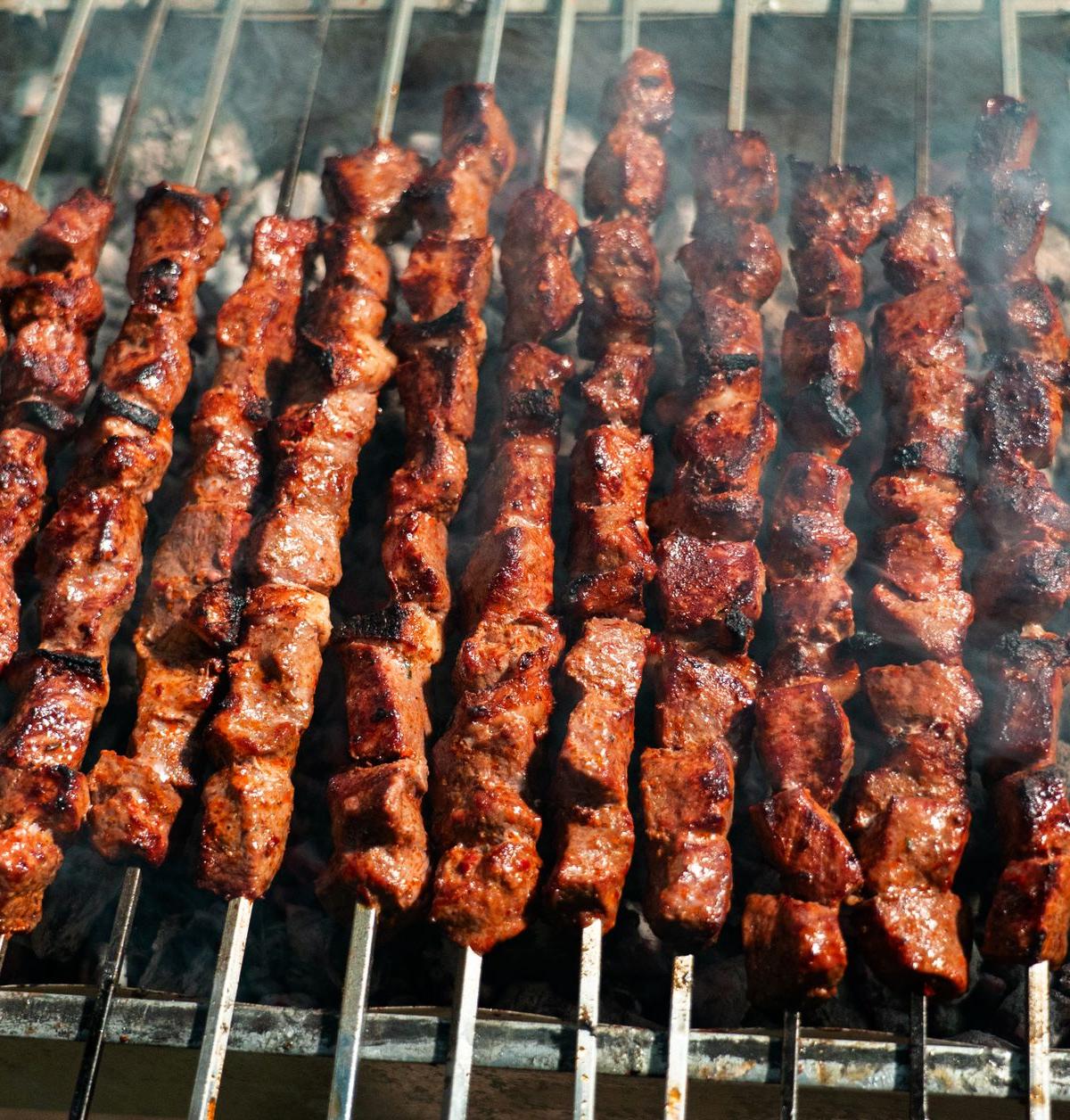 Grilled Beef Souvlaki with Tzatziki